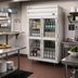 Thumbnail image #2 for Beverage-Air P-Series Two-Section Pass-Thru Refrigerator with 8 Glass Half Doors, Standard Depth, Top-Mounted Self-Contained, 48.33 Cu. Ft.