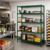 Thumbnail image #2 for Steel Works Stainless SW1872G-4 Heavy Duty 4-Tier Wire Shelving Unit, 72