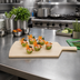 Thumbnail image #2 for Solid Maple Rectangular Serving Board with Handle, 18 Inch Overall Length
