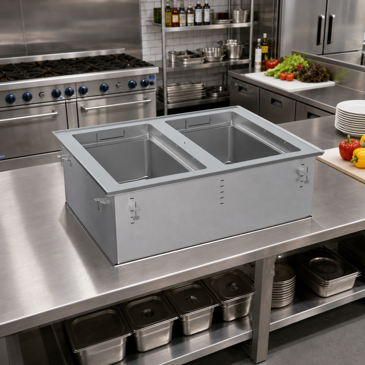 Product image #3 for Vollrath Hot/Cold/Frozen 2-Well Drop-In Modular Food Well, 120/208-240V