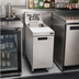 Thumbnail image #2 for Krowne Royal Series 12-Inch x 24-Inch Stainless Steel Underbar Speed Station with Cabinet Base, Dump Sink, and Cutting Board