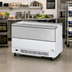 Thumbnail image #2 for Turbo Air Super Deluxe Dual-Sided Milk Cooler Cart, 21.98 Cu. Ft., 16-Crate Capacity, White, 115V