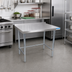 Thumbnail image #2 for BK Resources 30 x 30 Inch Stainless Steel Open Base Riser Top Work Table