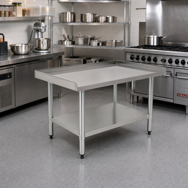 Product image #2 for BlendPort 15 Inch x 30 Inch Stainless Steel Equipment Stand with Adjustable Undershelf
