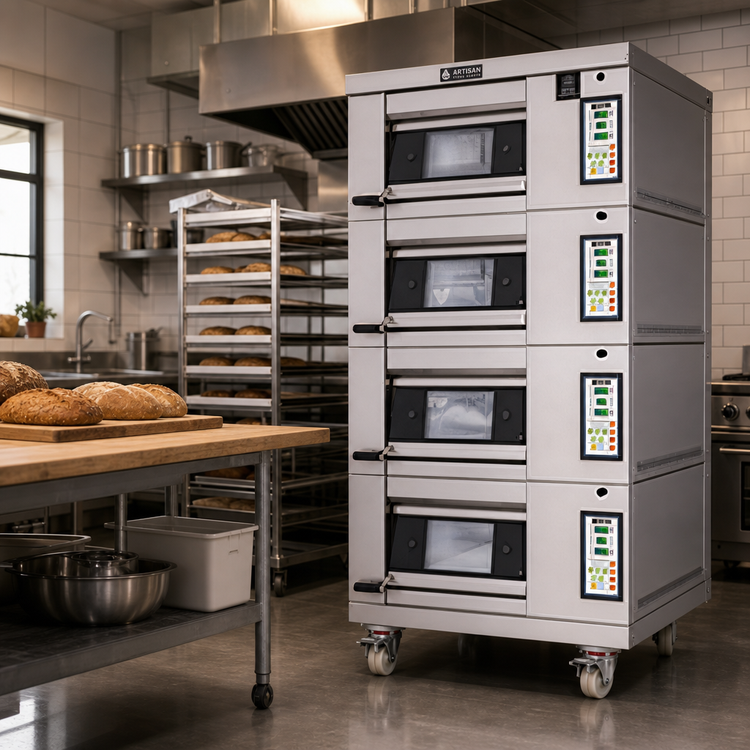 Product image #2 for Artisan Stone Hearth Triple Deck Electric Deck Oven with Programmable Controls