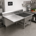 Thumbnail image #2 for John Boos Pro-Bowl 2-Compartment Platter Sink with Left Drainboard, 56-3/16 x 36-1/2 x 43 Inches
