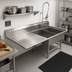 Thumbnail image #2 for John Boos Pro-Bowl 2-Compartment Platter Sink with Left Drainboard, 56-3/16 x 36-1/2 x 43 Inches