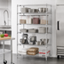 Thumbnail image #2 for Metro Super Erecta Chrome Plated Stationary 5-Shelf Starter Wire Shelving Unit, 72-Inch W x 21-Inch D x 74-Inch H