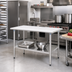 Thumbnail image #2 for Deluxe Series Stainless Steel Work Table, 72 x 30 Inches, Open Base with Adjustable Undershelf
