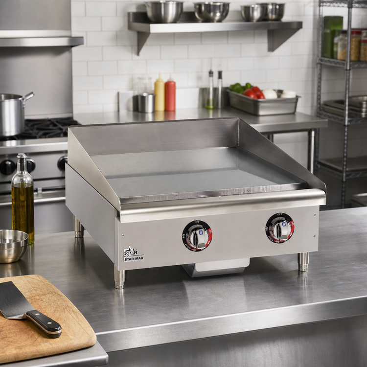 Product image #2 for Star-Max Heavy-Duty 24-Inch Countertop Electric Chrome Plate Griddle