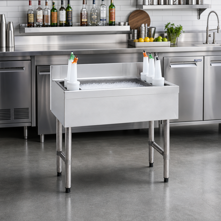 Product image #2 for 24-Inch Stainless Steel Cocktail Unit with 7-Circuit Cold Plate and 12-Inch Deep Ice Bin