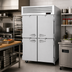 Thumbnail image #2 for Turbo Air PRO Series Two-Section Reach-In Heated Holding Cabinet with 4 Half Solid Doors, 47.7 Cu. Ft.