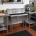 Thumbnail image #2 for BK Resources Economy 3-Compartment Stainless Steel Sink with Legs and 9-Inch Backsplash