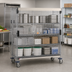 Thumbnail image #2 for Metro Super Erecta Chrome Mobile Security Cage with Sliding Doors, Fits 24 x 60 Shelves