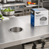 Thumbnail image #2 for Vollrath Round Stainless Steel Garbage Waste Chute, 4-9/16 Inch x 2 Inch Deep, 4.16 Inch Cutout