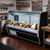 Thumbnail image #2 for Howard-McCray 74-Inch Remote Fish & Poultry Refrigerated Service Case with Curved Glass and LED Lighting