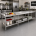 Thumbnail image #2 for Eagle Spec-Master 120 Inch x 30 Inch Stainless Steel Work Table with 1-1/2 Inch Rear Up-Turn and Adjustable Undershelf