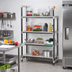 Thumbnail image #2 for Cambro Camshelving Elements XTRA High Density Top Rail Stationary Starter Unit, 18-Inch D x 48-Inch L x 81-Inch H, 4-Shelf, 3 Vented + 1 Solid