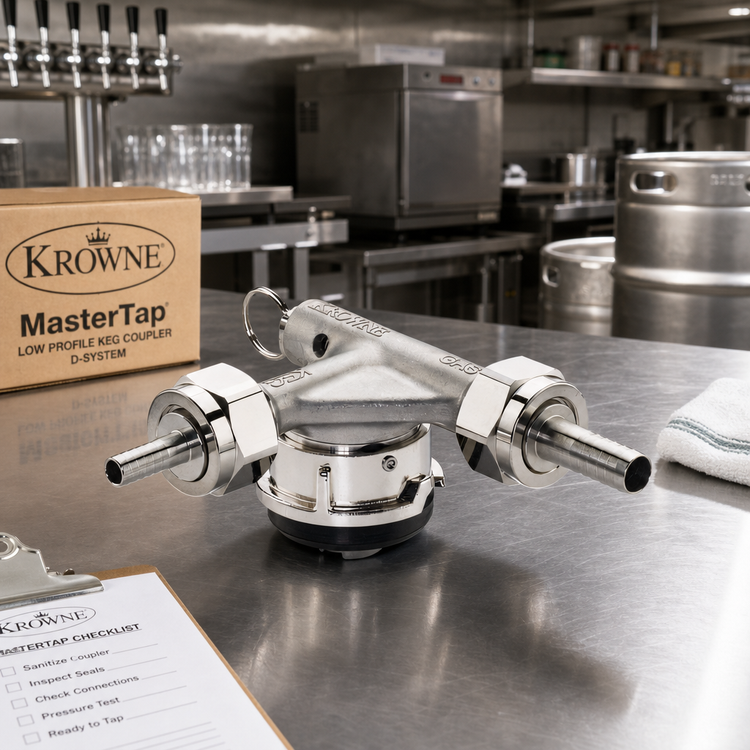 Product image #2 for Krowne Mastertap Low Profile Stainless Steel Domestic D-System Keg Coupler