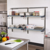 Thumbnail image #2 for Metro SmartWall Life Double-Wide Two-Tier Wall-Mounted Starter Shelving Kit with 4 Polymer Shelves