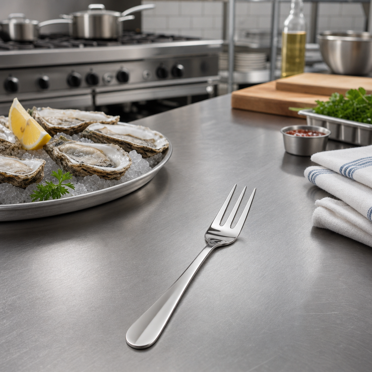 Product image #3 for Stanford 5-7/16-Inch Oyster Fork, 18/8 Stainless Steel, Extra Heavy Weight, Mirror Finish
