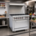 Thumbnail image #2 for Omcan 36-Inch Commercial Gas Range with 6 Open Burners and Standard Oven, Propane