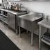 Thumbnail image #3 for BK Resources 30 Inch x 18 Inch Underbar Stainless Steel Drain Board with Included Drain