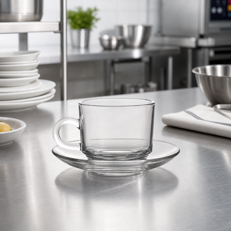 Product image #3 for Ocean 6-3/4 oz Clear Stackable Glass Teacup