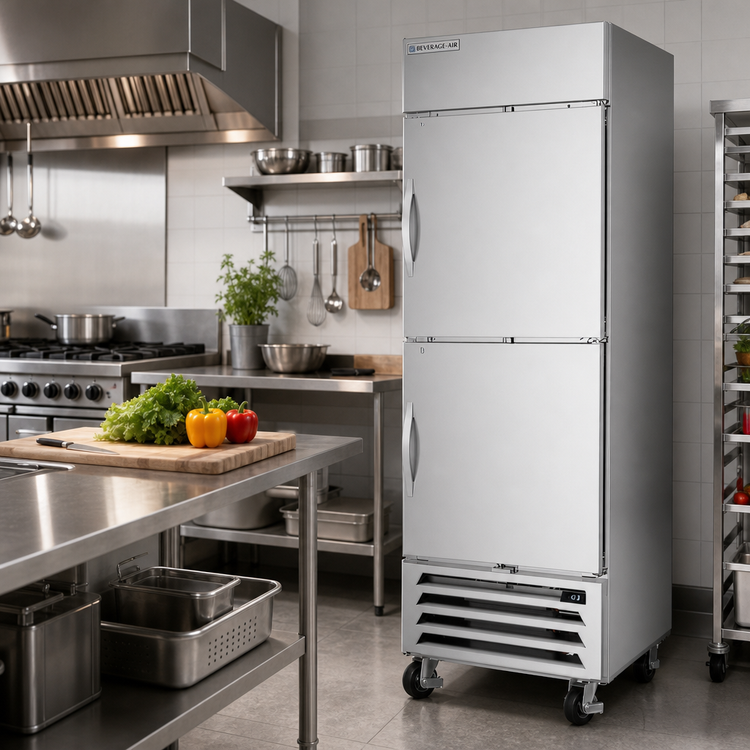 Product image #2 for Beverage-Air Horizon Series 23.32 Cu. Ft. One-Section Bottom Mount Reach-In Freezer with Solid Half Doors