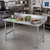 Thumbnail image #2 for Advance Tabco TKLG-307 84-Inch x 30-Inch Stainless Steel Work Table with 5-Inch Backsplash