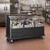 Thumbnail image #3 for Advance Tabco Freestanding Heavy Duty Portable Bar with Doors and Ice Bin, 74 3/8 Inch Wide, Black Mica Laminate