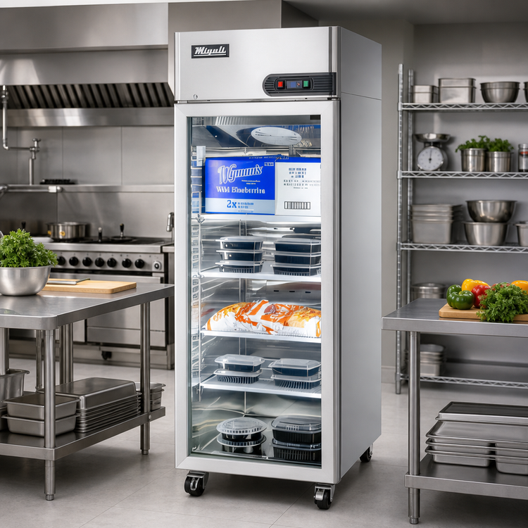 Product image #3 for Migali Competitor Series® Single-Section Glass Door Reach-In Freezer, 28.8" W, 21.4 Cu. Ft., Top-Mount Self-Contained Refrigeration