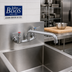 Thumbnail image #2 for John Boos Low-Lead Heavy Duty Backsplash-Mount Faucet with 14-Inch Swing Spout, 8-Inch Centers