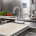 Thumbnail image #2 for T&S Brass Deck-Mount Workboard Faucet with Gooseneck Spout, 4-Inch Centers, 2-Inch IPS Shanks