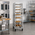 Thumbnail image #2 for New Age Mobile 3/4-Height End-Loading Aluminum Bun Pan Rack, 17 Pan Capacity