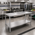Thumbnail image #2 for Eagle Spec-Master Marine Series Stainless Steel Work Table with Adjustable Undershelf, 60 x 48 Inches