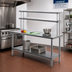 Thumbnail image #2 for Eagle Budget Series Spec-Master B Series 72-Inch x 30-Inch Stainless Steel Work Table with Flex-Master Overshelf Kit