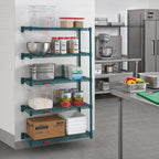 Thumbnail image #2 for Eagle Group Valu-Gard A5-74-1830VG 5-Tier Add-On Wire Shelving Unit, 30"W x 18"D x 74"H, Green Epoxy