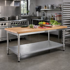 Thumbnail image #2 for John Boos GSK8-3060 60"W x 30"D 18-Gauge Galvanized Steel Work Table Undershelf