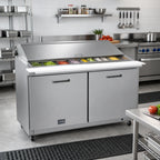 Thumbnail image #2 for Kelvinator Commercial KCHMT60.24 61-Inch 2-Section Mega Top Refrigerated Sandwich/Salad Prep Table, 24 1/6-Size Pan Capacity, Stainless Steel