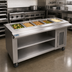 Thumbnail image #2 for Randell 72-Inch Mobile Electric Hot Food Table with 5 Wells and Open Storage Base