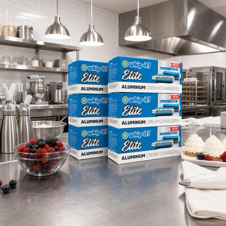 Product image #3 for Whip-It! Elite Advance Cleaned Aluminum N2O Whipped Cream Chargers - 600 Count