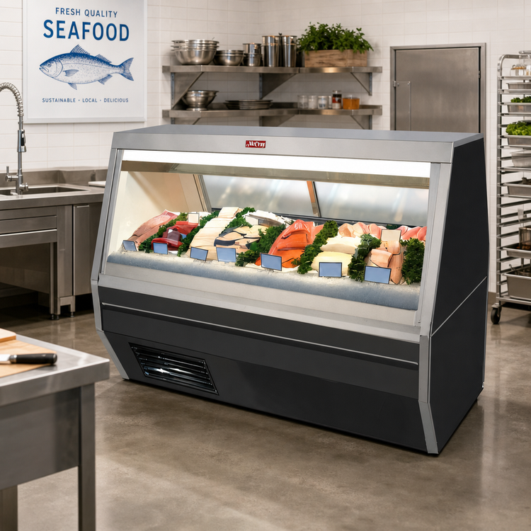 Product image #2 for Howard-McCray 95-Inch Remote Double Duty Fish and Poultry Service Case with LED Lighting
