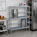 Thumbnail image #2 for Channel Manufacturing KAR42 Adjustable Aluminum Keg Rack, 4 Half-Barrel or 12 1/6-Barrel Capacity, 42 x 17 x 68 Inches