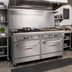 Thumbnail image #2 for Southbend Ultimate 60-Inch Gas Restaurant Range with 2 Star/Sauté Burners, 48-Inch Thermostatic Griddle, and 2 Convection Ovens
