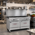 Thumbnail image #2 for Southbend Ultimate 60-Inch Gas Restaurant Range with 9 Open Burners, Standard Oven, Cabinet Base, and Backriser Shelf