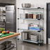 Thumbnail image #2 for Quantum Commercial Solid Shelving Starter Kit, 60-Inch Wide x 12-Inch Deep x 86-Inch High, Stationary, Galvanized Steel Shelves with Chrome Posts