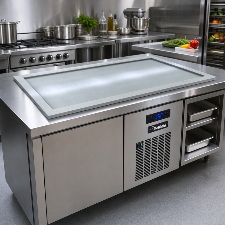 Product image #2 for Delfield Drop-In Frost Top for 2 Sheet Pans, Self-Contained R290 Refrigeration, 55.6-Inch Wide