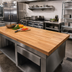 Thumbnail image #2 for John Boos Appalachian Red Oak Blended Rail Edge Grain Kitchen Countertop, 60 x 25 x 1-1/2 Inch, Varnique Finish
