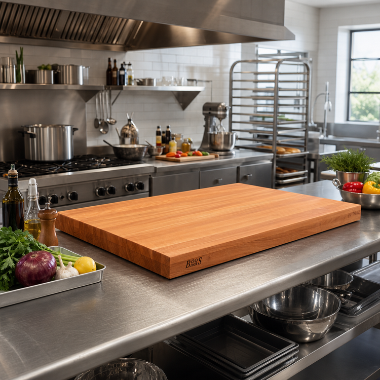 Product image #2 for Boos Block American Cherry Edge Grain Kitchen Countertop, 48 x 42 x 2-1/4 Inches, Penetrating Oil Finish